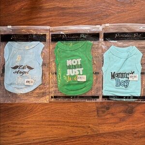 Parisian Pet XXS Dog Tank Tops - Blue, Green, Light Blue NWT